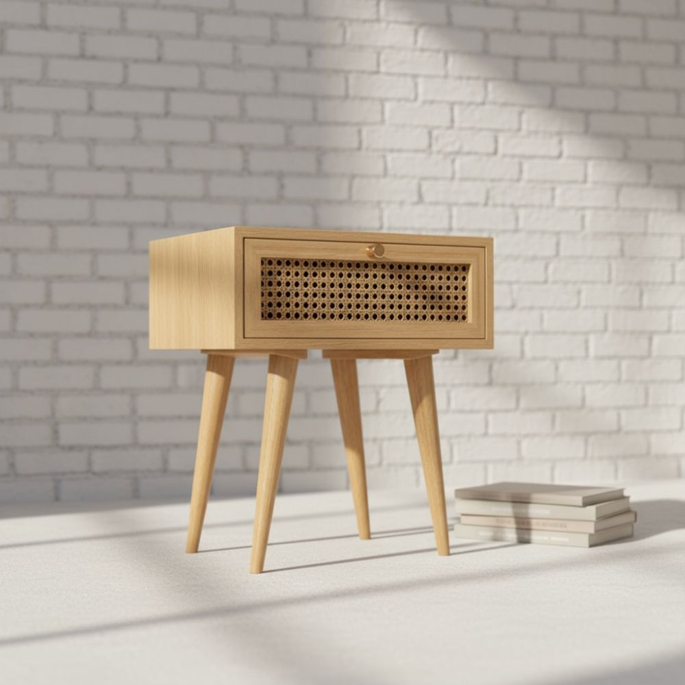 Rattan Drawer Pedestal - Image 2