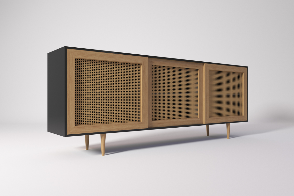 Rattan 3 Door Server - Image 7