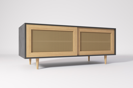 Rattan Compact Media Unit - Image 3