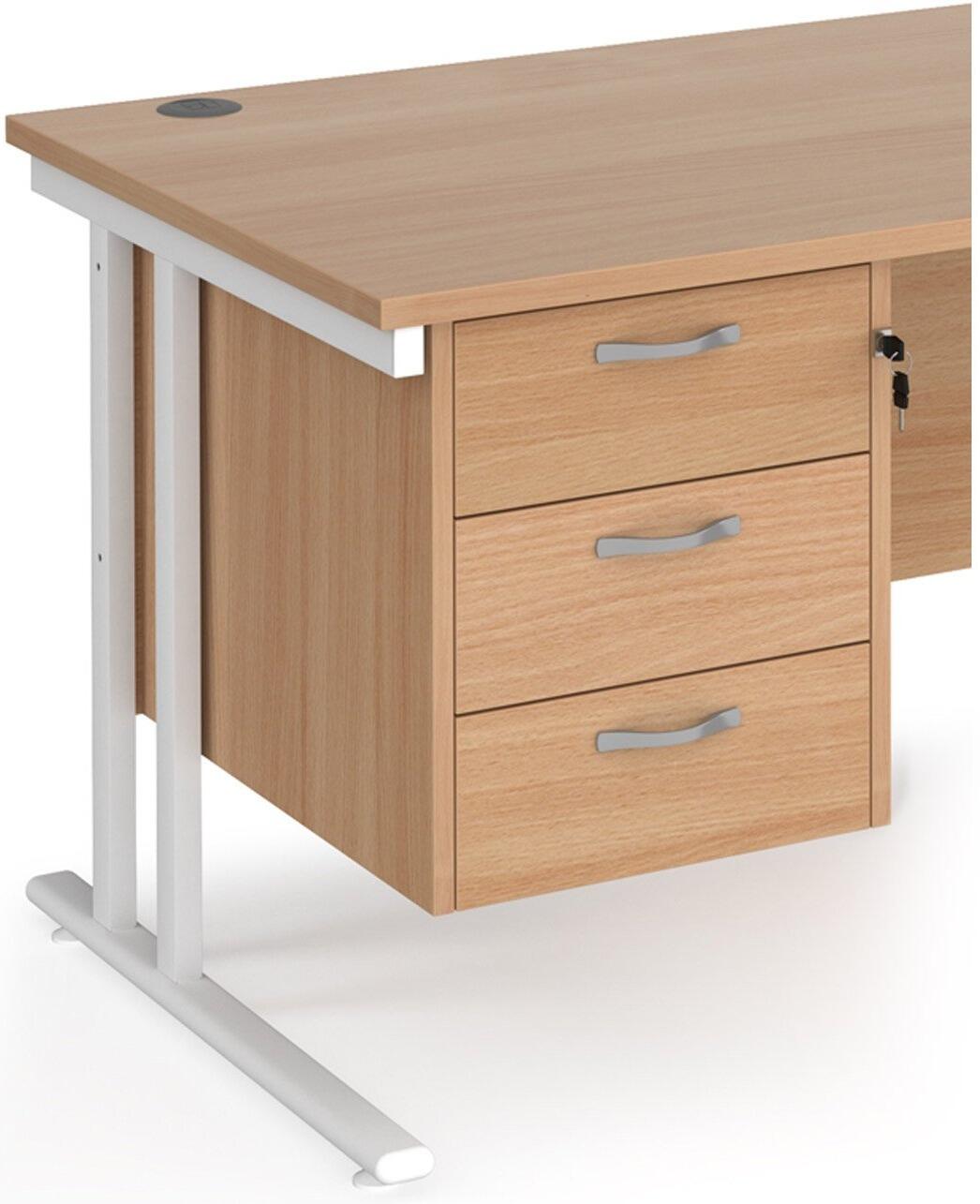 Pedestal 3 Drawer Fixed - Image 3