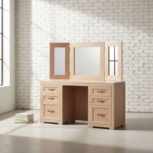 Serengeti Wooden Dresser (Set-All Drawers with Swivel Mirror)