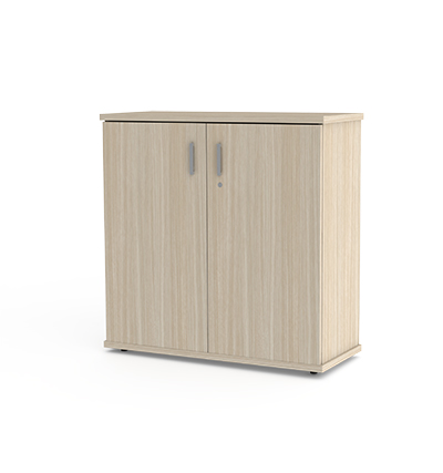 Bookcase 2 Tier with Doors - Image 2