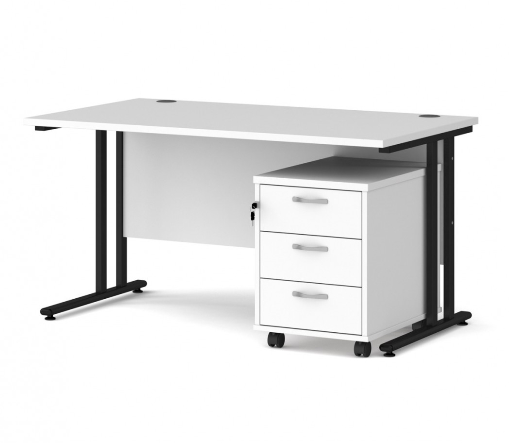Urban Desk Cantilever 3 Drawer Mobile Pedestal - Image 2