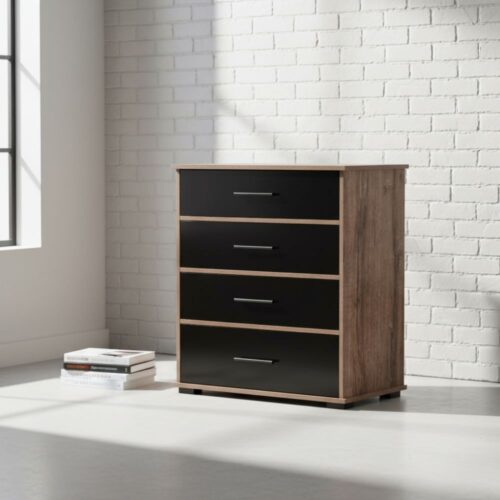 Ebony Driftwood 4 Drawer Chest