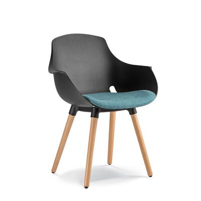 Globe Armchair Polyprop Timber Legs - Image 3