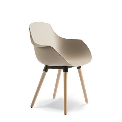 Globe Armchair Polyprop Timber Legs - Image 2