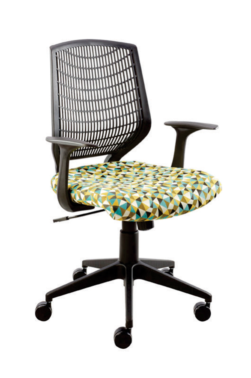 Grid Black Medium-Back Chair - Image 3