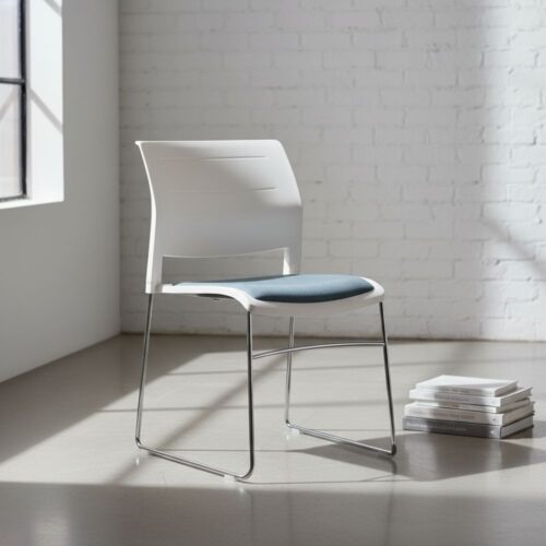 Connect Chair Sleigh Upholstered Seat